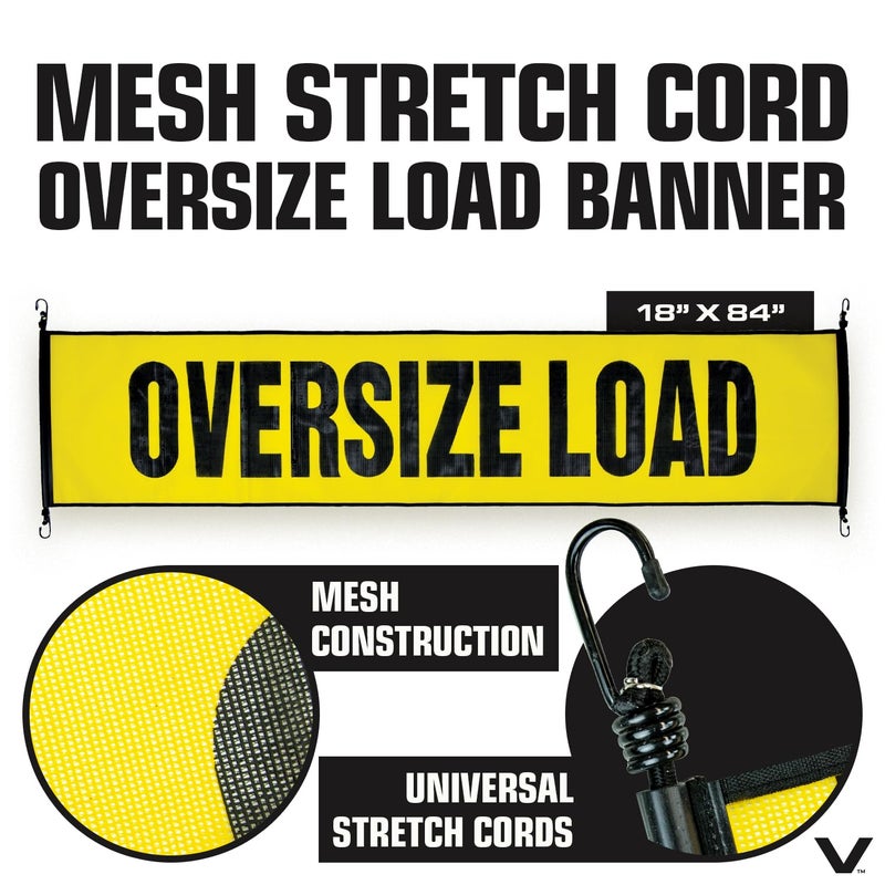 VULCAN Flags, Oversize Load Banners, and Magnets Kit - Includes 2 Stretch Cord Oversize Load Banners, 4 Magnets, 4 Red Flags, 4 Orange Flags, and A High-Viz Vented Storage Bag - Image 3